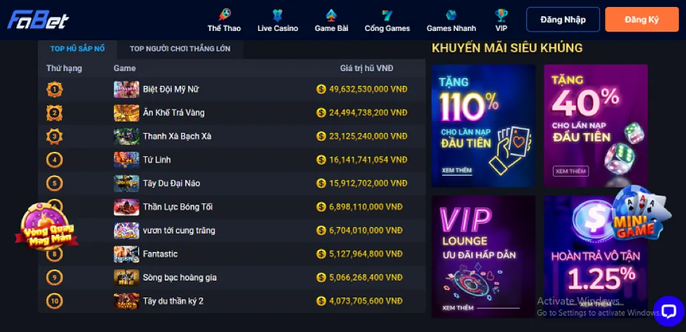 Giải đấu casino FK88